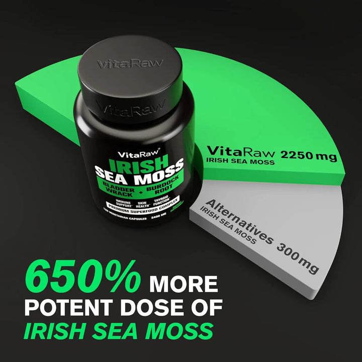Cápsulas Orgánicas De Musgo Marino Irlandés Raíces De Bardan - Imagen 3