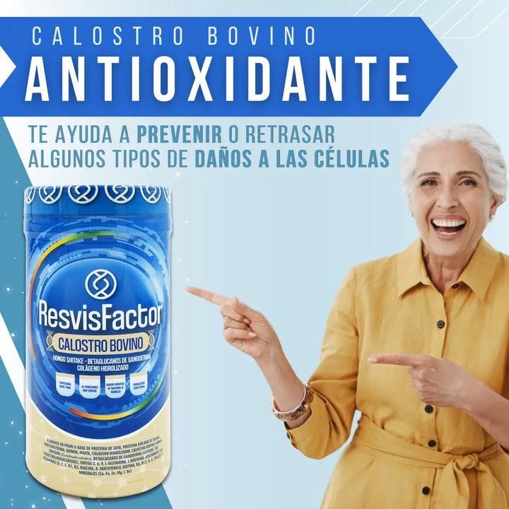 2 Calostro Bovino Resvisfactor Inmunidad Y Defensas Vainilla - Imagen 4