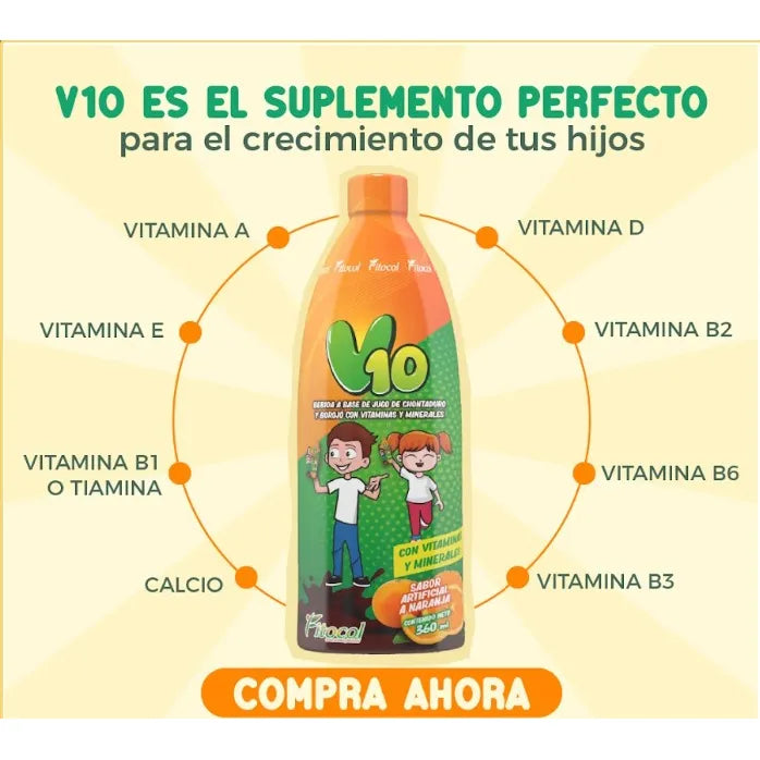 2 V10 Apetito Vitaminas Niños Naranja - Imagen 9