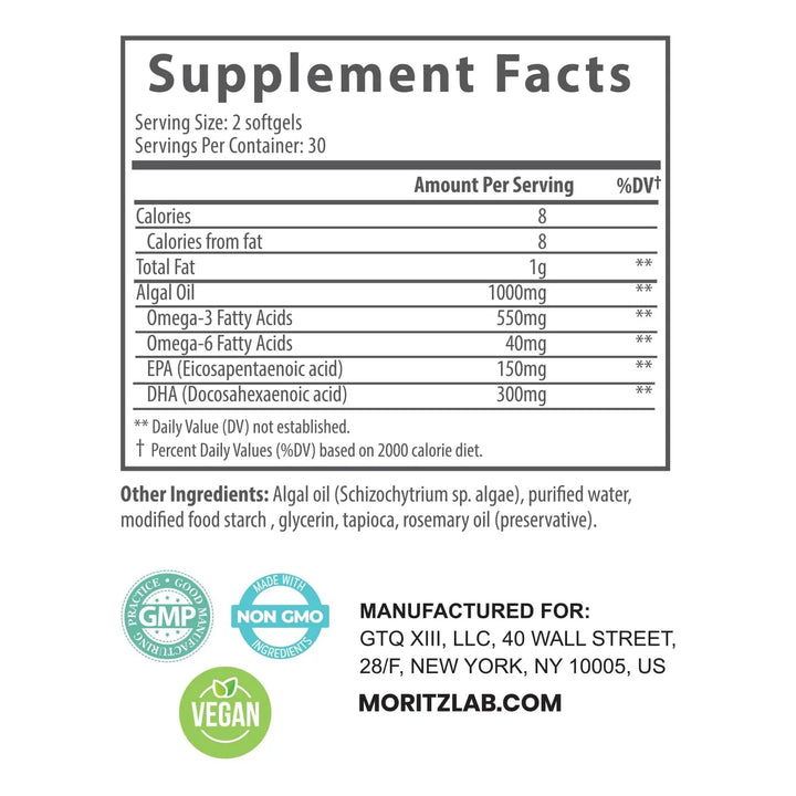 Aceite De Algas Omega 3 Dha Epa 1000 Mg Ácidos Grasos 60 Cáp - Imagen 4