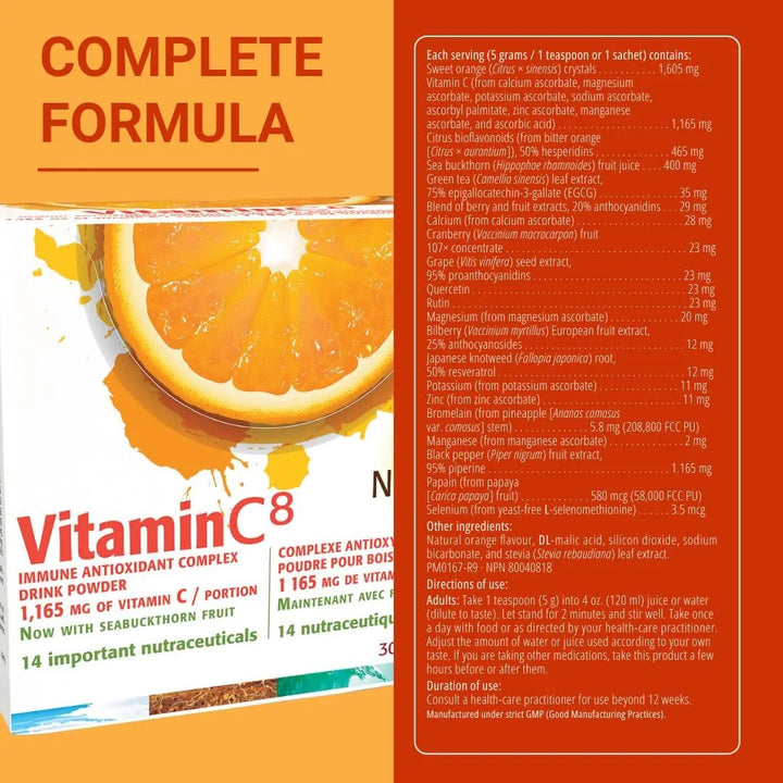 Vitamina C En Polvo 30 Bolsitas 1165 Mg Apoyo Inmunológico 8 - Imagen 4