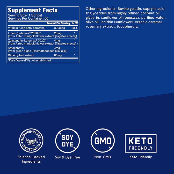 Cápsulas Eye Armor 60 Unidades Salud Ocular Protección Luz A - Imagen 2