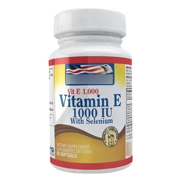 Vitamina E 1000 Con Selenio X 50 Cápsulas - Healthy América Sin Sabor - Imagen 1