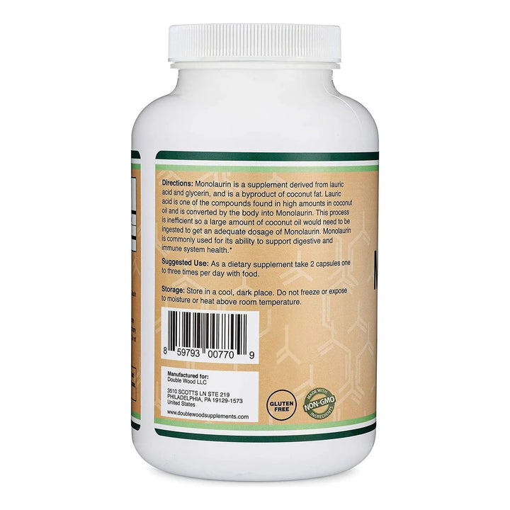 Cápsulas De Monolaurina 1000 Mg 210 Unidades Refuerzo Inmuno - Imagen 4
