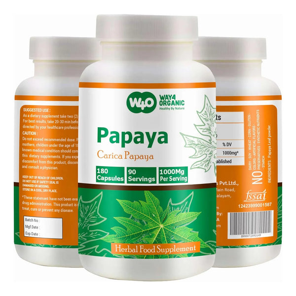 Cápsulas De Extracto De Hoja De Papaya 180 Píldoras 1000 Mg - Imagen 1
