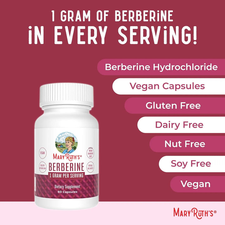 Berberina 1000 Mg Metabolismo Saludable 30 Cápsulas 1.14 G A - Imagen 7