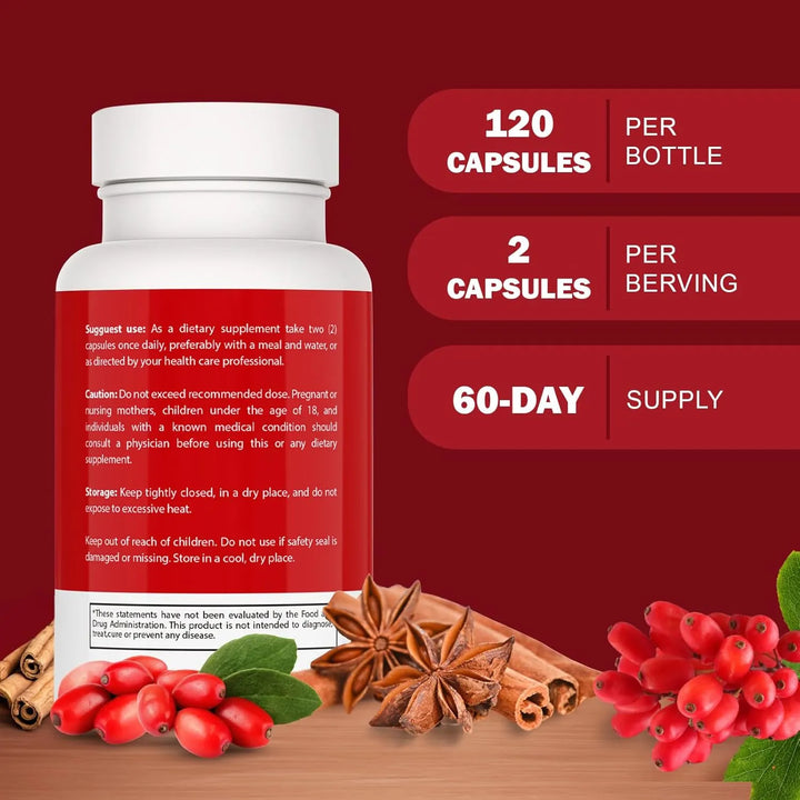 Berberina 1700 Mg Canela Ceilán Regaliz 120 Cap Control Peso - Imagen 6