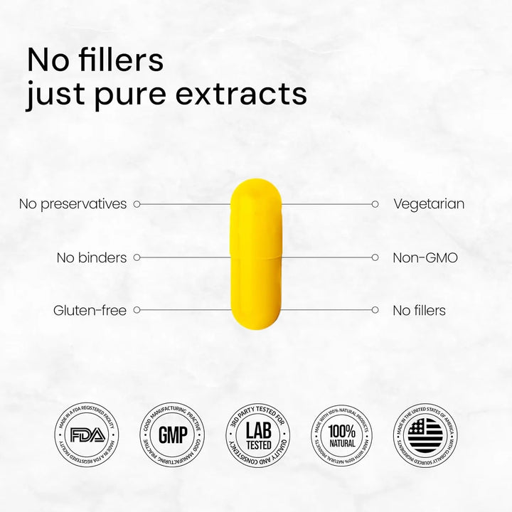 Berberina Hcl Premium 1200mg 97% Pureza 60 Cápsulas Eficaces - Imagen 3