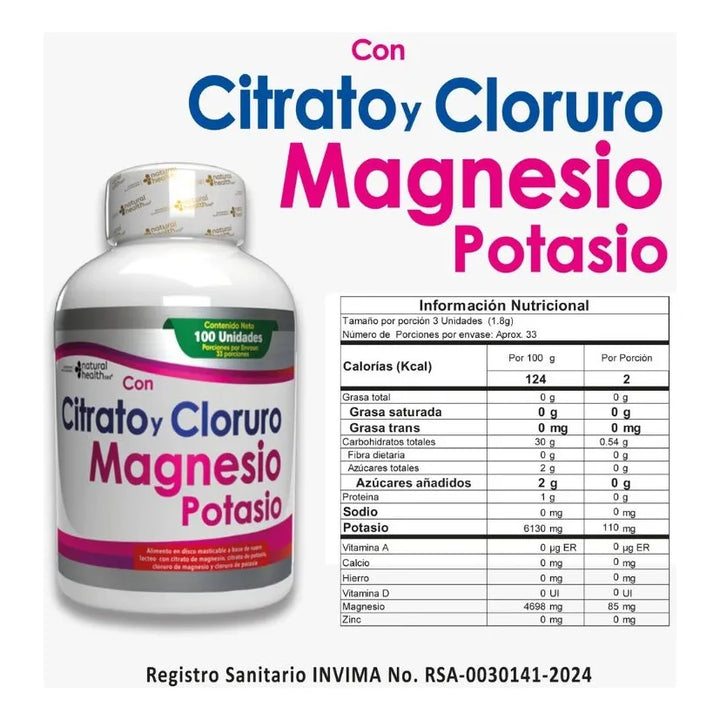 Citrato De Magnesio+ Cloruro De Magnesio + Potasio - Imagen 9