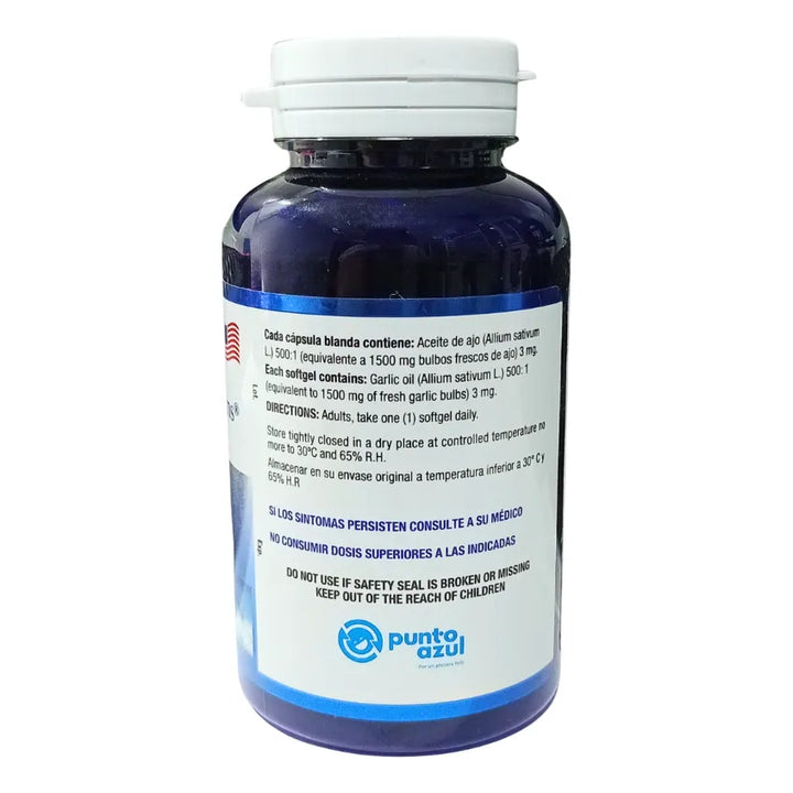 Garlic Ajo 1500mg Natural Syste Sin Sabor - Imagen 3