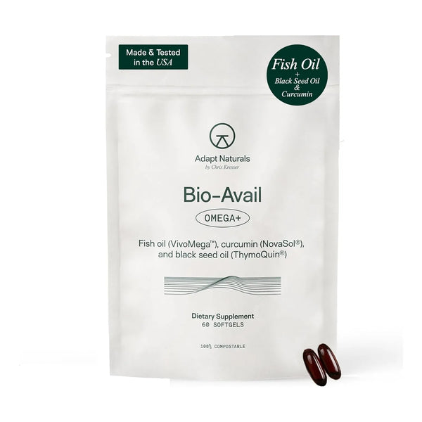 Aceite De Pescado Omega 3 Con Curcumina Y Semilla Negra Adapt Naturals Suplemento Para Articulaciones Y Corazón