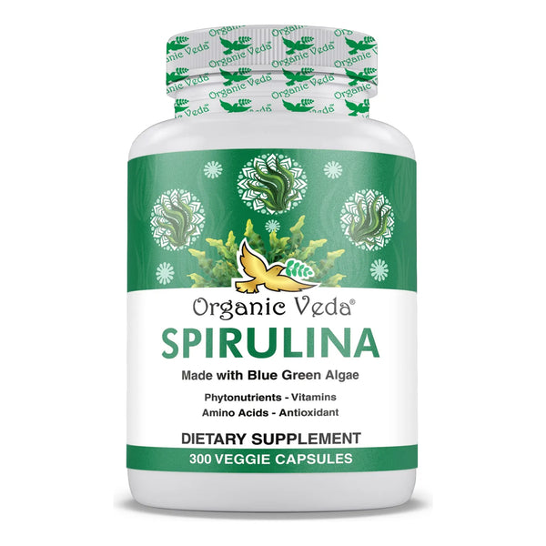 Capsulas De Spirulina Organica 1500 Mg Superalimento Verde Vegano Sin Gluten