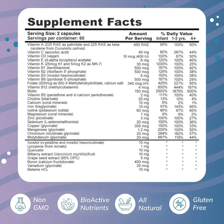 Cápsulas Multivitamínicas Para Niños Con Folato Metilo B12 Y - Imagen 2