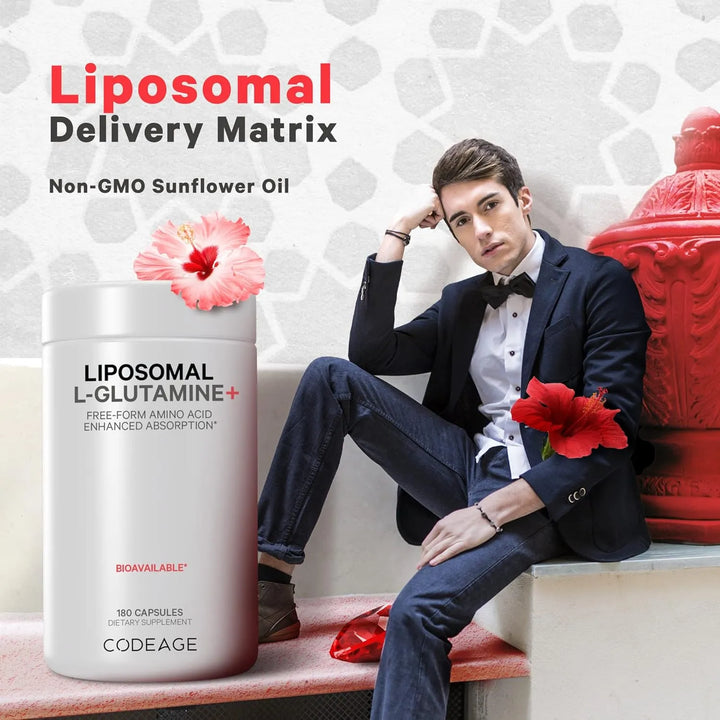Cápsulas Liposomales De L-glutamina 1000 Mg 90 Cápsulas Para - Imagen 7