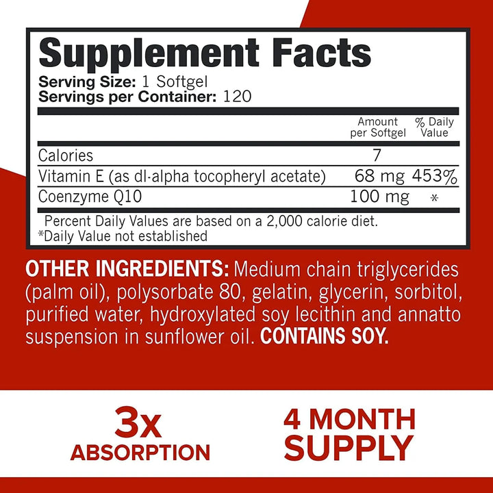 Coenzima Q10 100 Mg 3 Veces Mejor Absorción Antioxidante Par - Imagen 3
