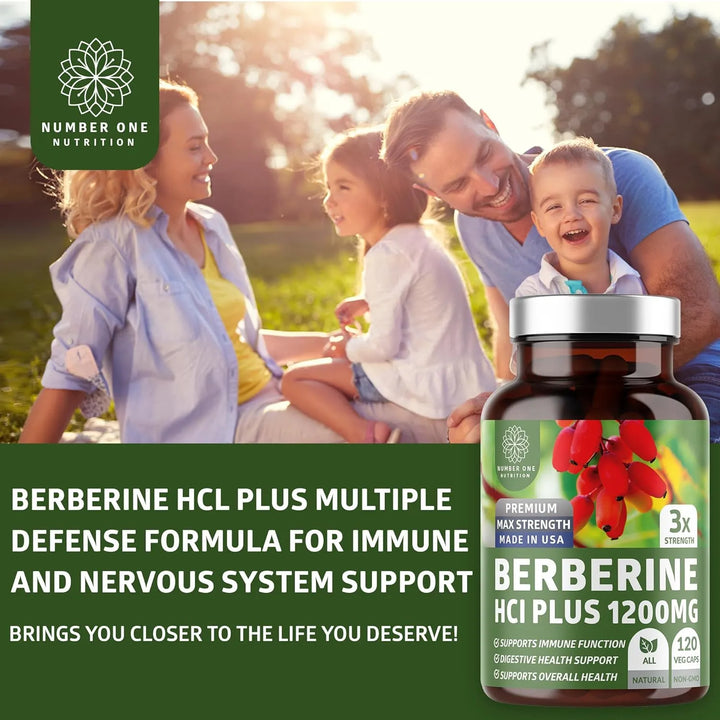 Berberina Premium 1200 Mg 120 Cápsulas Apoyo Antienvejecimie - Imagen 3
