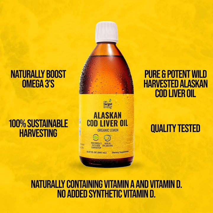 Aceite De Hígado De Bacalao De Alaska Orgánico Limón 500 Ml - Imagen 3