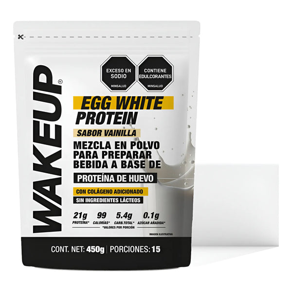 Proteína De Huevo Wakeup 450g Vainilla - Imagen 1
