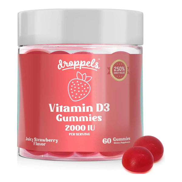 Gomitas De Vitamina D3 2000 Ui Extra Fuerte Sabor Fresa 60 U - Imagen 1