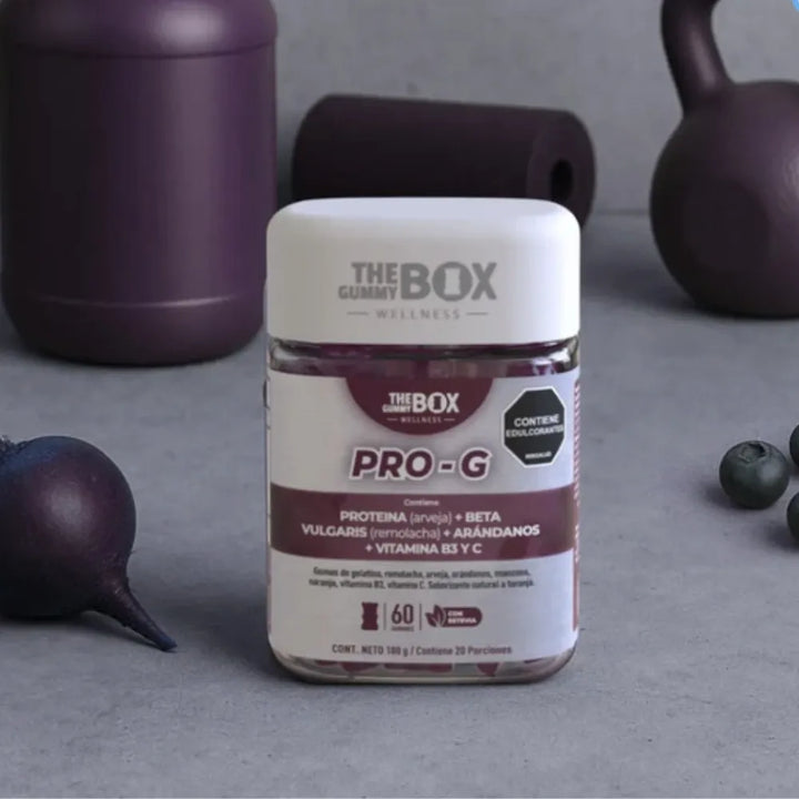 Gomitas Pro-g The Gummy Box X60 Con Proteína De Arveja Remolacha Arándanos Vitaminas B3 Y C Energía Y Antioxidantes Sin Azúcar - Imagen 5