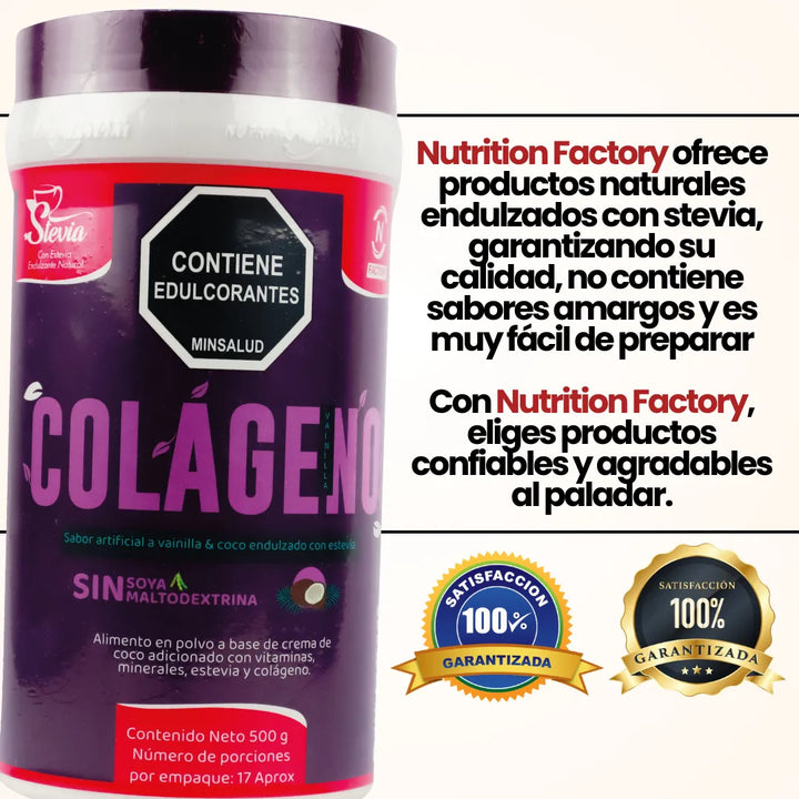 Kit Nutrition Factory Colágeno Hidrolizado Vainilla X4 500g - Imagen 8