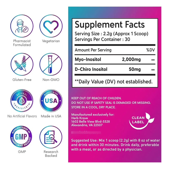 Cyster Glow Polvo De Myo-inositol Y D-chiro Inositol 401 Equ - Imagen 5