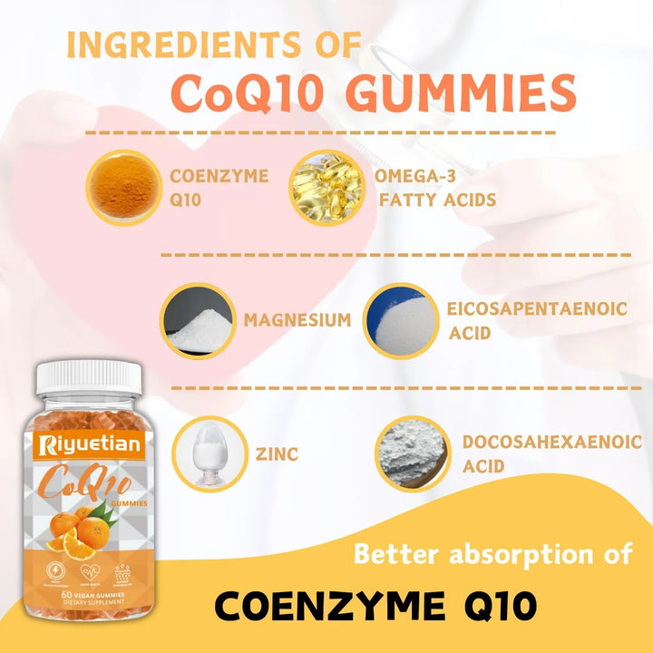 Gomitas Coq10 Extra Fuertes Sabor Naranja Para Hombres Y Muj - Imagen 3