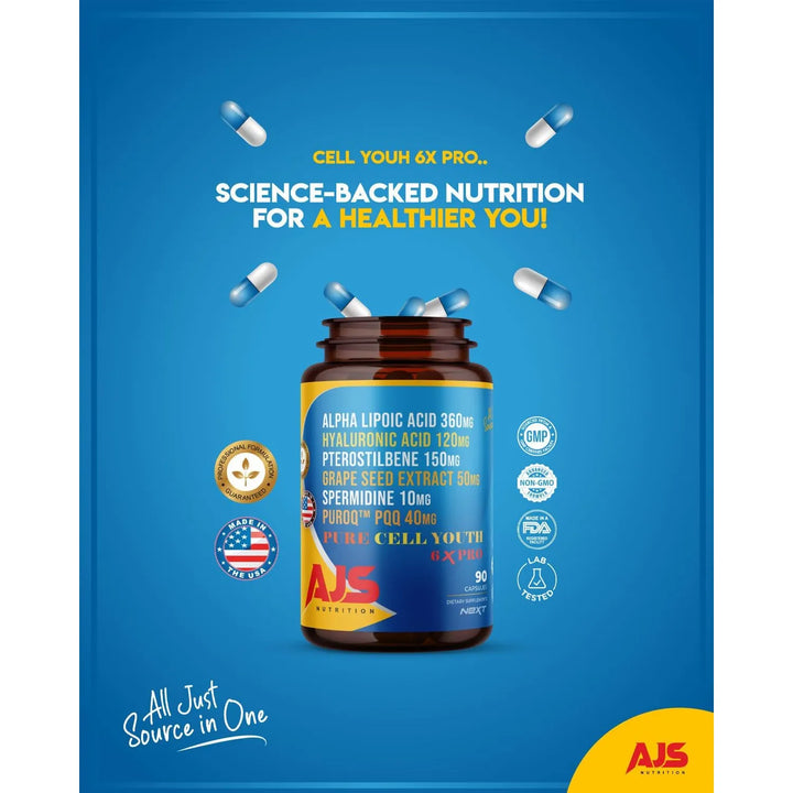 Cápsulas Antienvejecimiento 90 Piezas Con Pqq 40 Mg Ácido R- - Imagen 4