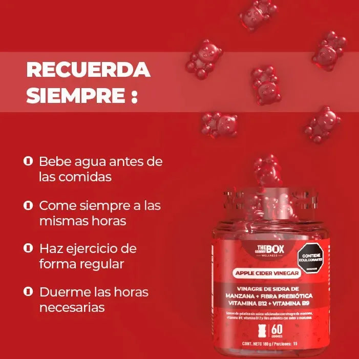 The Gummy Box Greenfit Jugo Verde Vinagre Sidra Calm Vibes - Imagen 5