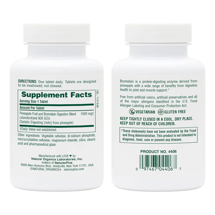 Bromelina Ultra 1500 Mg 60 Tabletas Para Digestión Y Salud I - Imagen 2