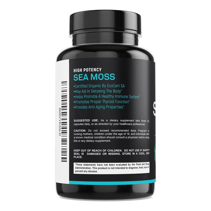 Cápsulas De Musgo Marino Orgánico 2250 Mg Con Raíz De Bardan - Imagen 9