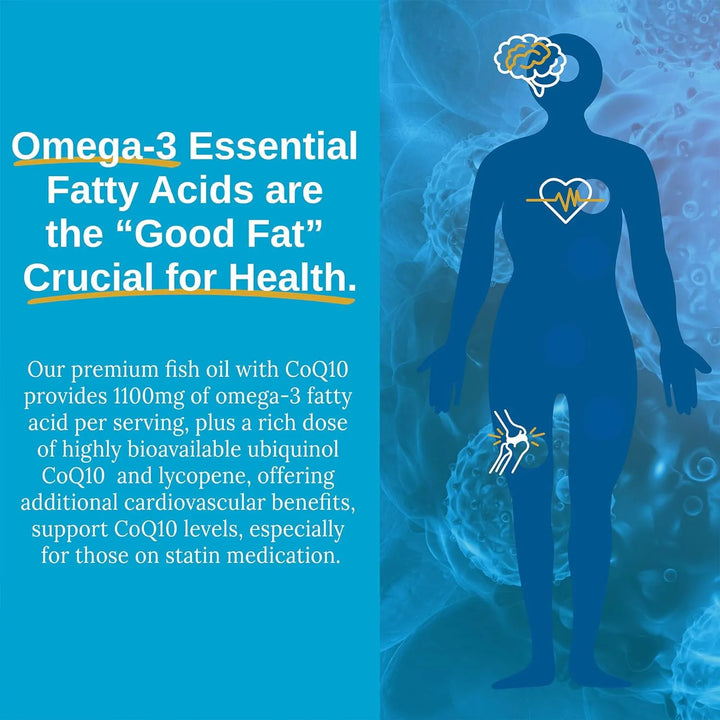 Aceite De Pescado Omega 3 Premium Con Coq10 1100mg Dha Epa U - Imagen 7