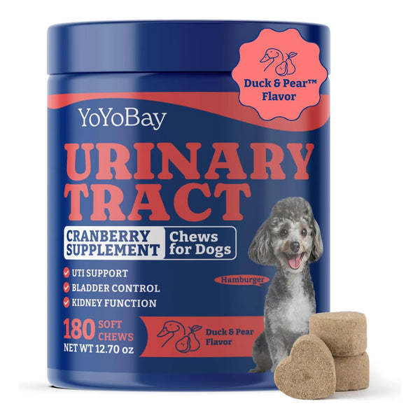 Masticables Suaves Para El Control De Vejiga Canina Con Arándano 180 Unidades Sabor Pato Y Pera