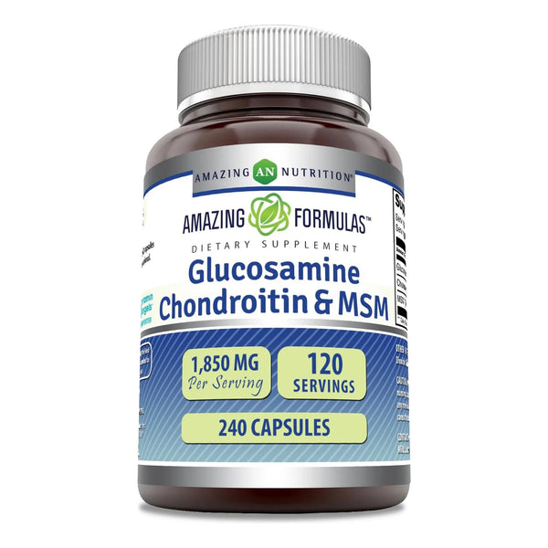 Capsulas De Glucosamina Condroitina MSM 240 Unidades Salud Articular