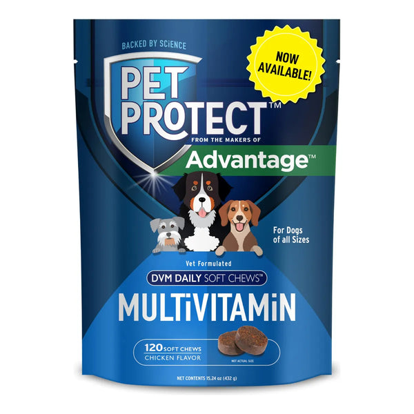 Multivitamínico Diario Para Perros 120 Masticables Salud Y Energía