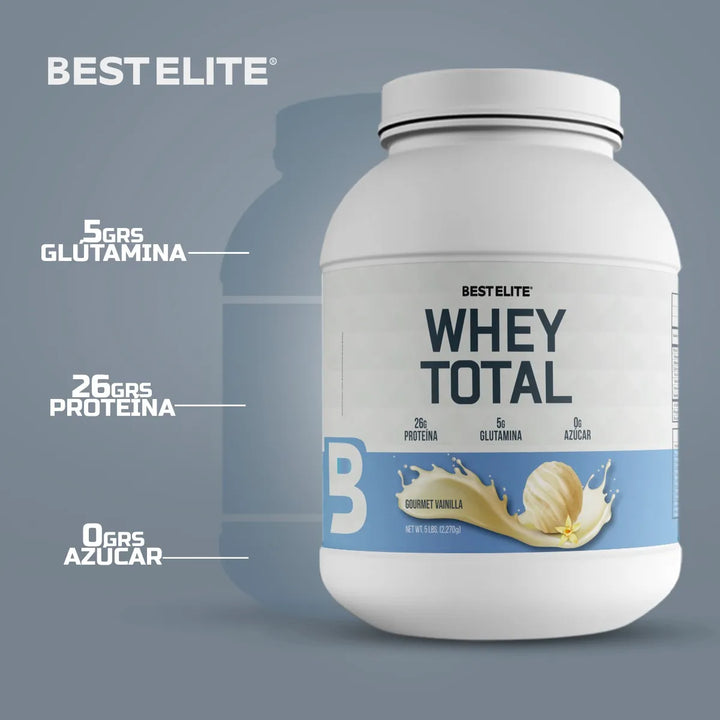 100% Whey Total 5 Libras Proteina Limpia 5lb 5 Lb De Best Elite Pure Protein - Imagen 5