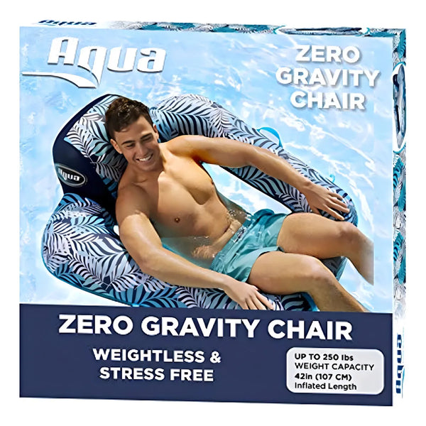 Sillón De Piscina Aqua Zero Gravity Ajustable Flotador Premium 250 Lb
