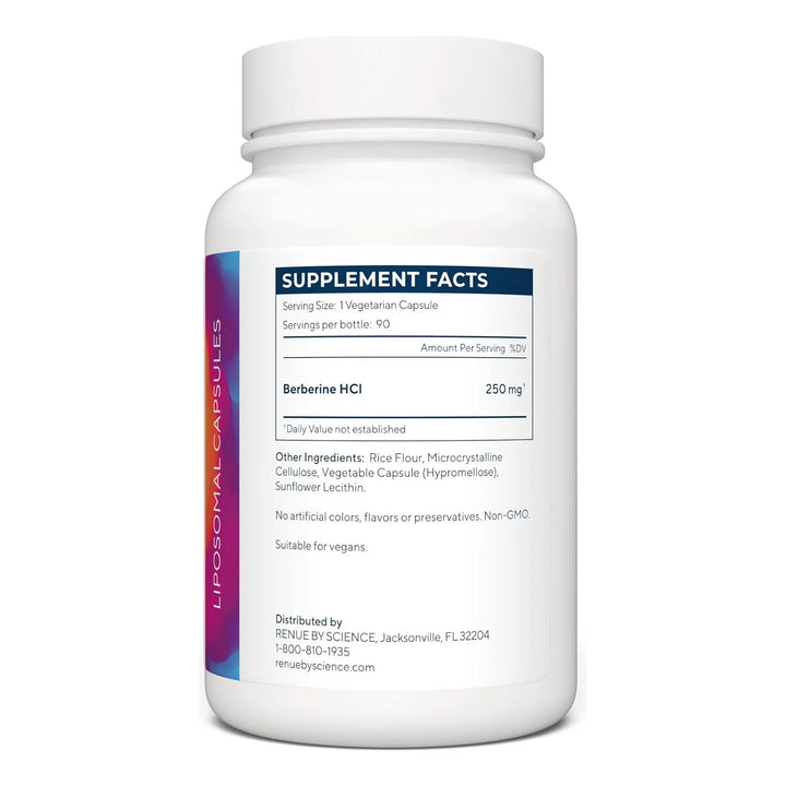 Berberina 90 Cápsulas 250 Mg Fórmula Biodisponible Alta Abso - Imagen 3