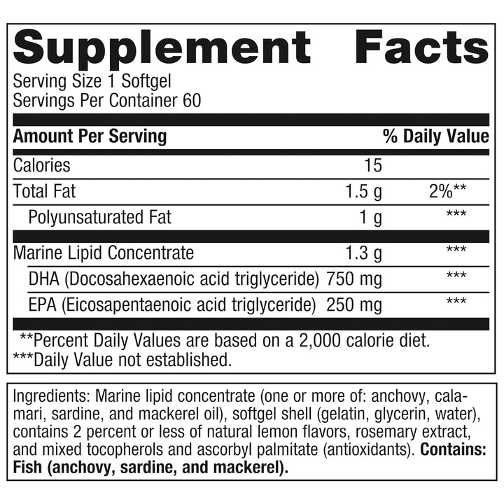 Cápsulas Blandas Omegagenics 1000 Mg Dha 250 Mg Epa Para Sal - Imagen 2