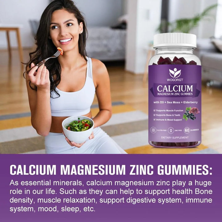 Gomitas De Calcio Magnesio Zinc Con Vitamina D3 Alta Absorci - Imagen 5