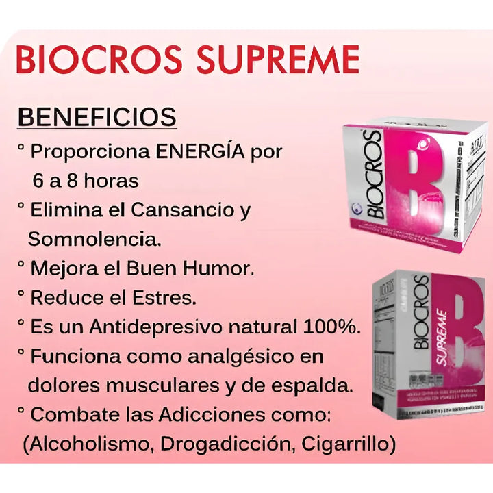 Biocros Supreme Caja 30 Sobres  Frutas Cítricas - Imagen 2