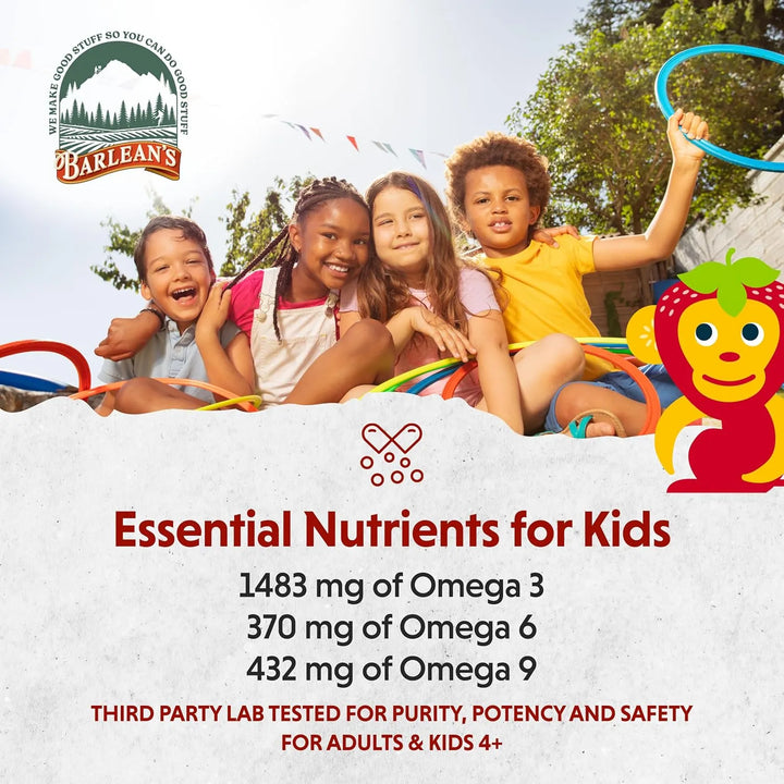 Omega 3 Niños 1473 Mg Epa Dha Cerebro Y Ojos Frutas 227 Gr - Imagen 5
