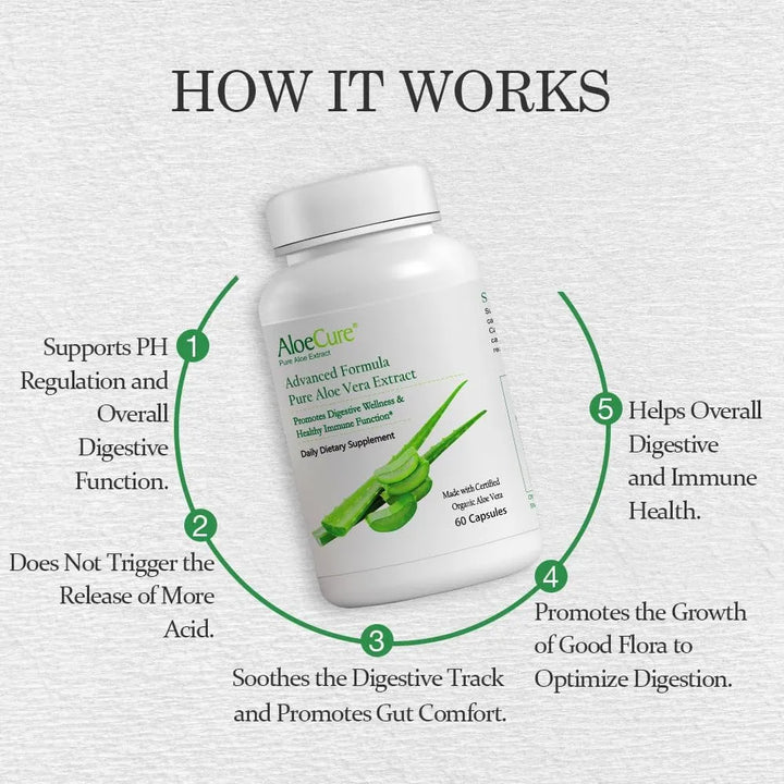 Cápsulas Orgánicas De Aloe Vera 130 Gramos Apoyan Salud Inte - Imagen 3
