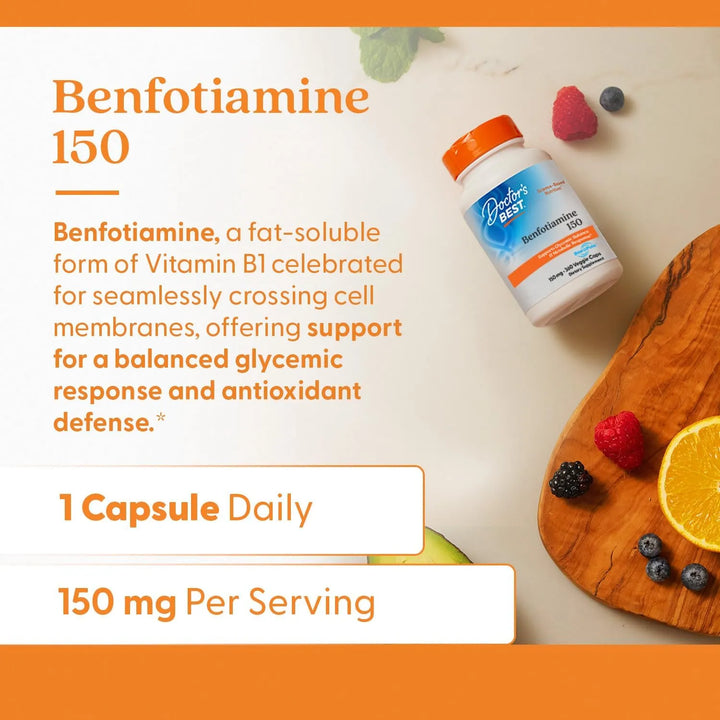 Benfotiamina 150 Mg 360 Cápsulas Vegetales Ayuda Metabolismo - Imagen 5