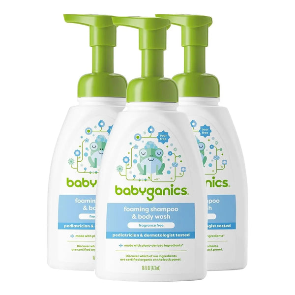 Babyganics Champu Bebes Y Gel De Baño Sin Perfume X 3 Und - Imagen 1