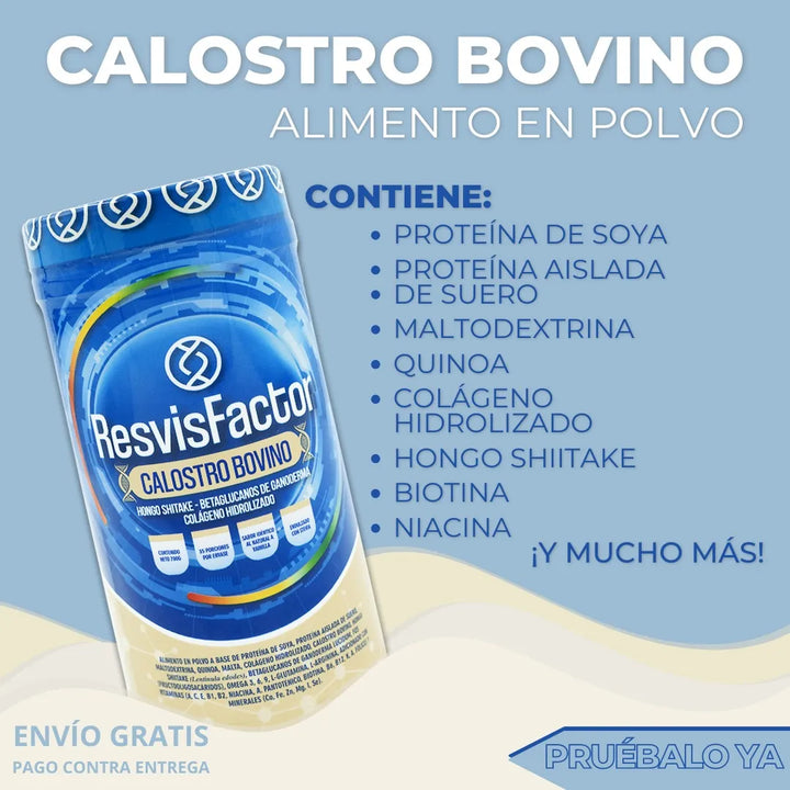 2 Calostro Bovino En Polvo Revisfactor Vainilla - Imagen 4