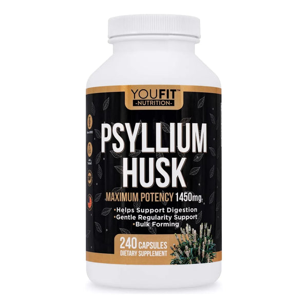 Capsulas De Psyllium 1450 Mg Fibra Soluble Natural Salud Intestinal Regularidad
