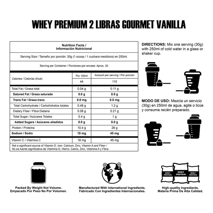 Proteina Whey Premium 2 Libras Egp Elite Gold Pure 2lb Lb Standard Smart Gym Protein - Imagen 3