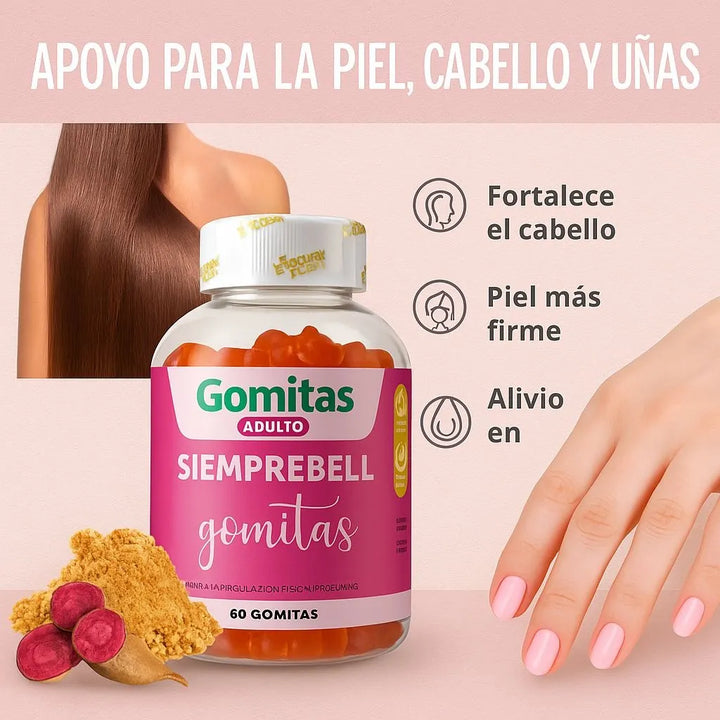 Gomas Para Aumento Y Tonificación De Glúteos Siemprebell Con Invima Aguaje Fenogreco Maca Roja 180 Unidades - Imagen 5