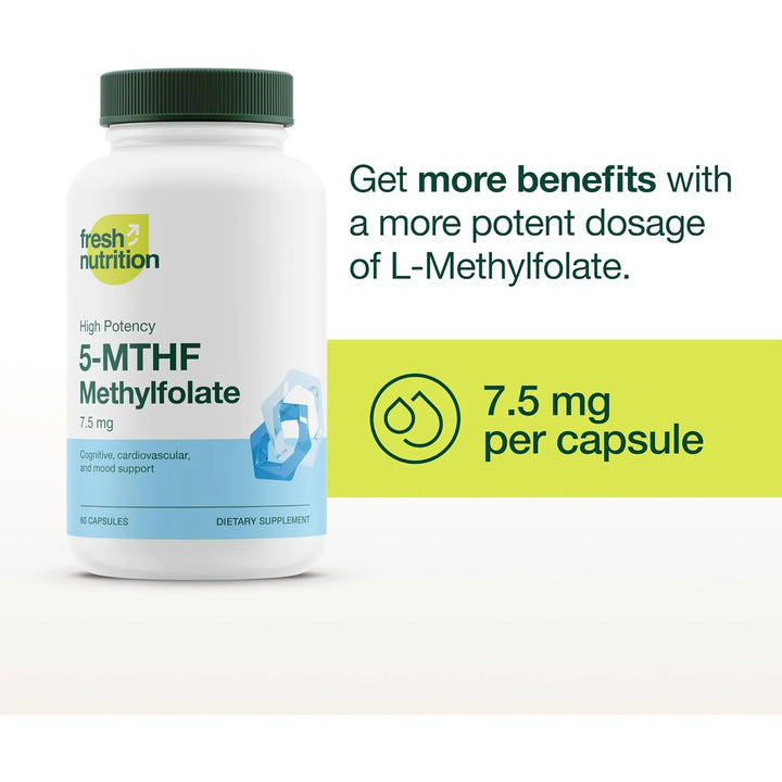 L Metilfolato 7.5 Mg Adn Verificado Biodisponibilidad Superi - Imagen 3